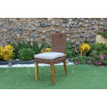 PE Poly Rattan Chaise de salle à manger en lique de luxe pour meubles de jardin extérieur